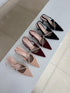 Rhinestone Embellish Close Toe Heels